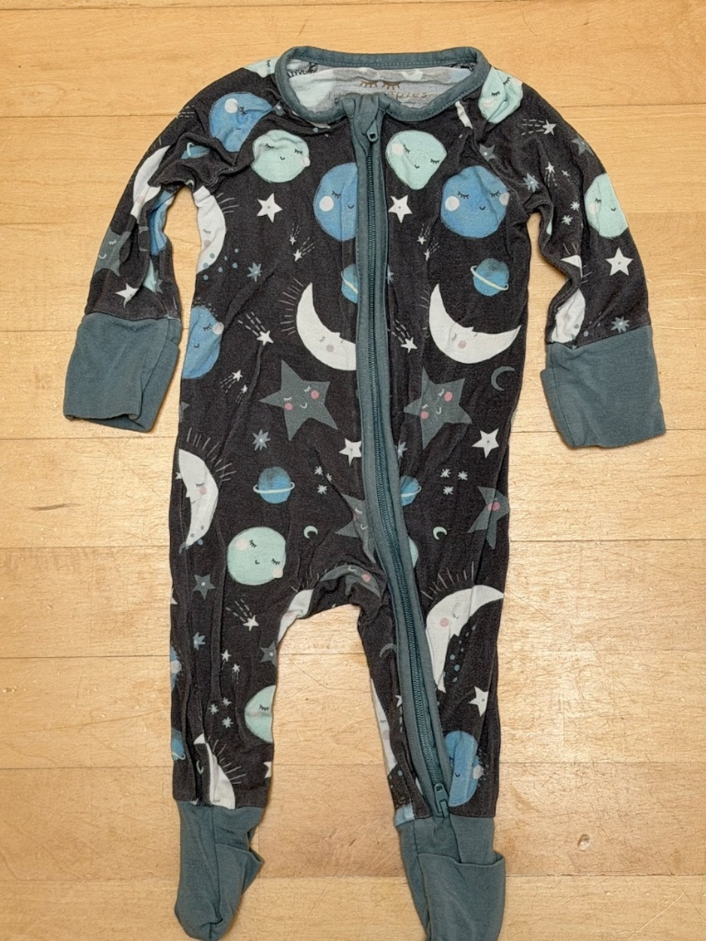 Little Sleepies Footie Pajamas Moon Print Newborn